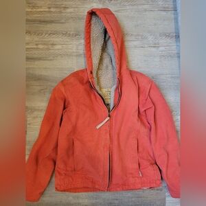 STS Ranchwear Orange Hooded Jacket with Sherpa Lining